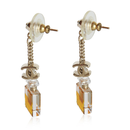 Chanel Gold-Plated  2008 No. 5 Earrings