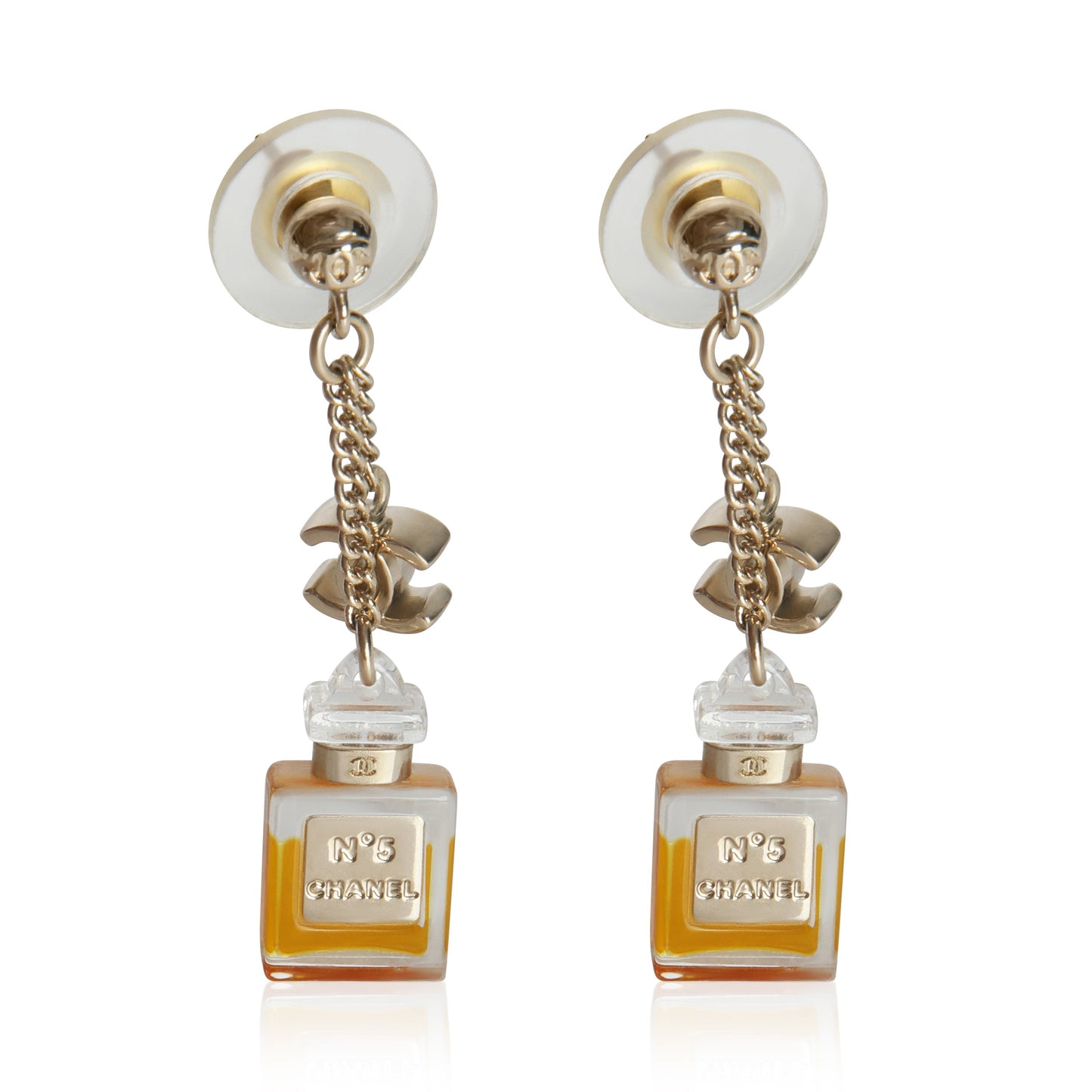 Chanel Gold-Plated  2008 No. 5 Earrings