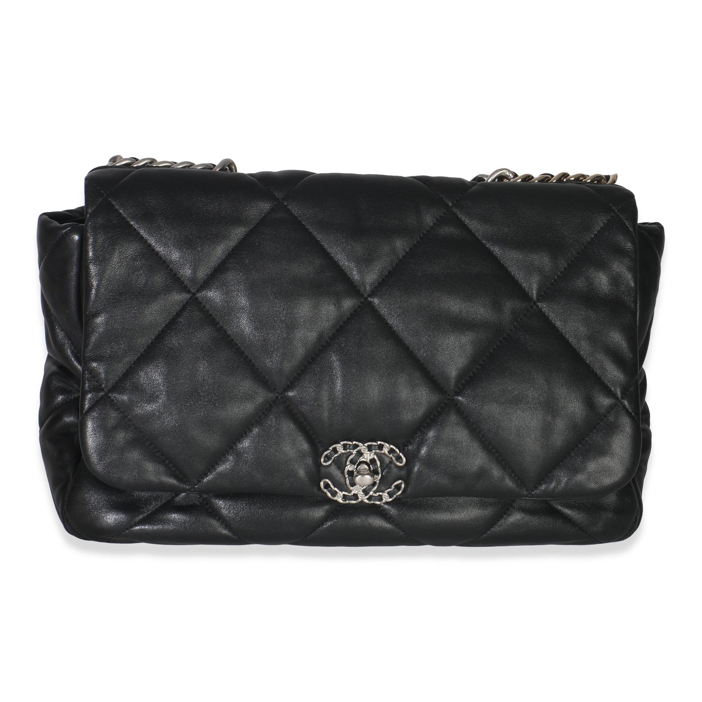 Chanel Black Quilted Lambskin Maxi Chanel 19 Flap Bag
