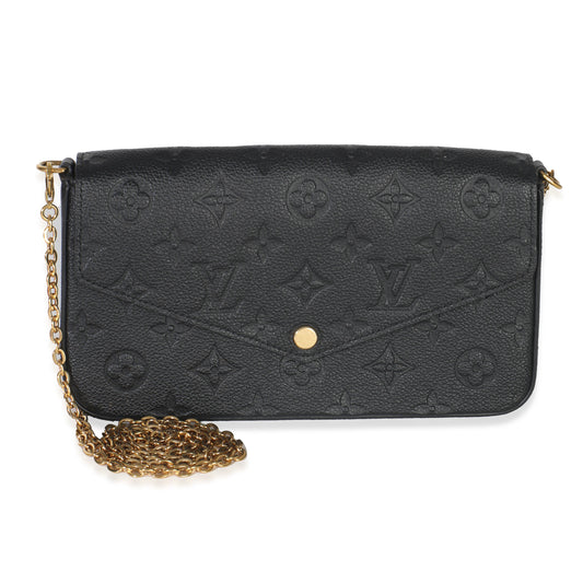 Louis Vuitton Black Monogram Empreinte Felicie Pochette
