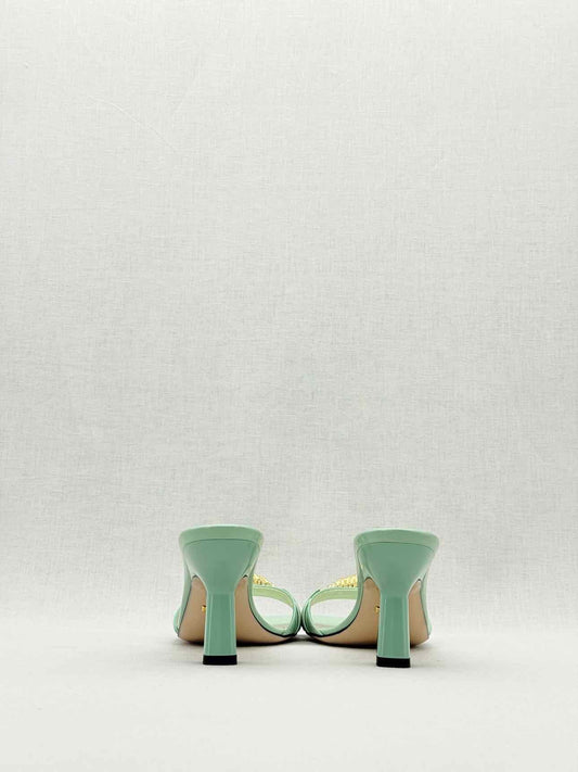 GUCCI Dora Green Size EU 38.5 Heeled Sandals
