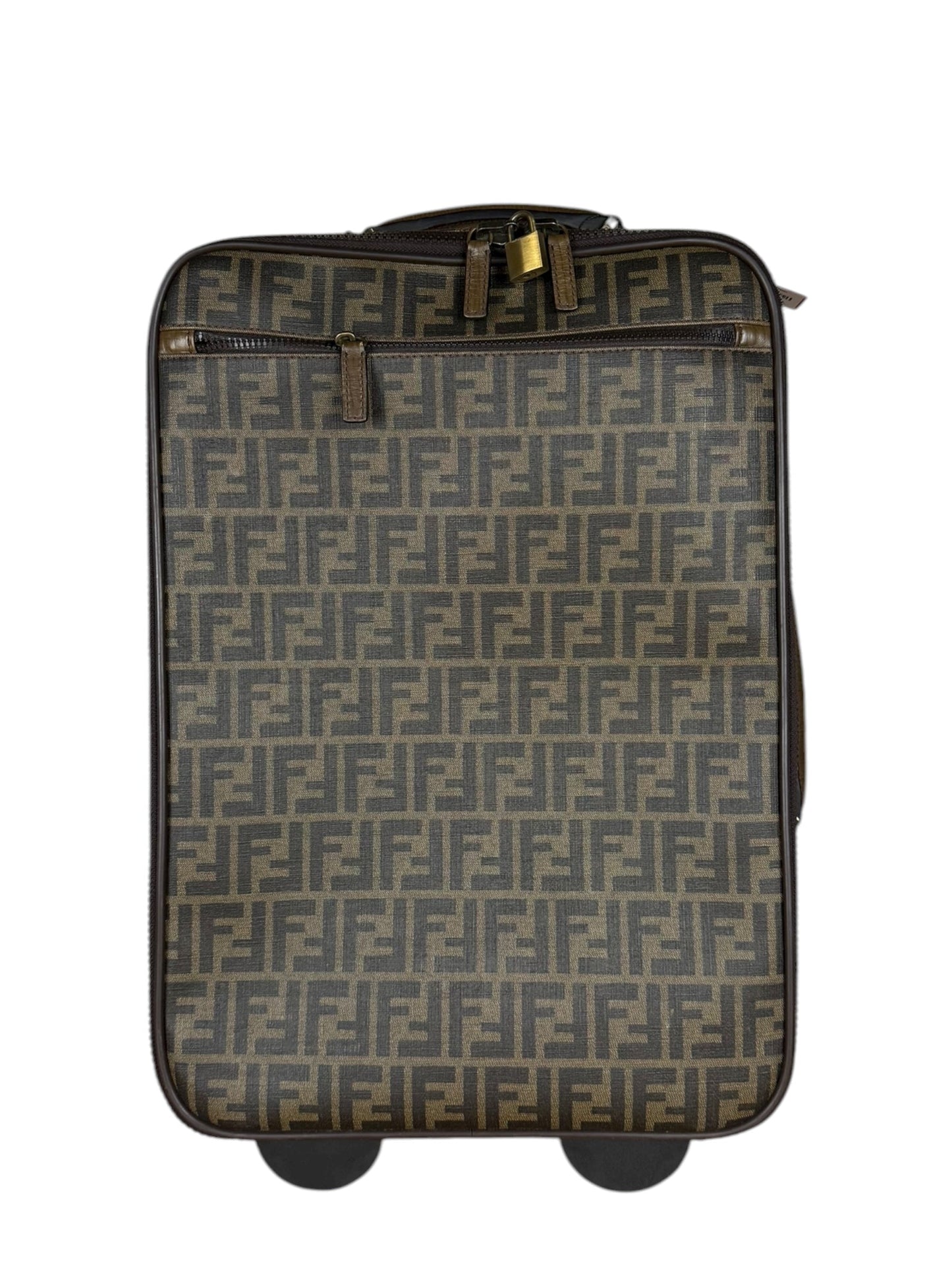 Fendi   Zucca Coated Roller Luggage
