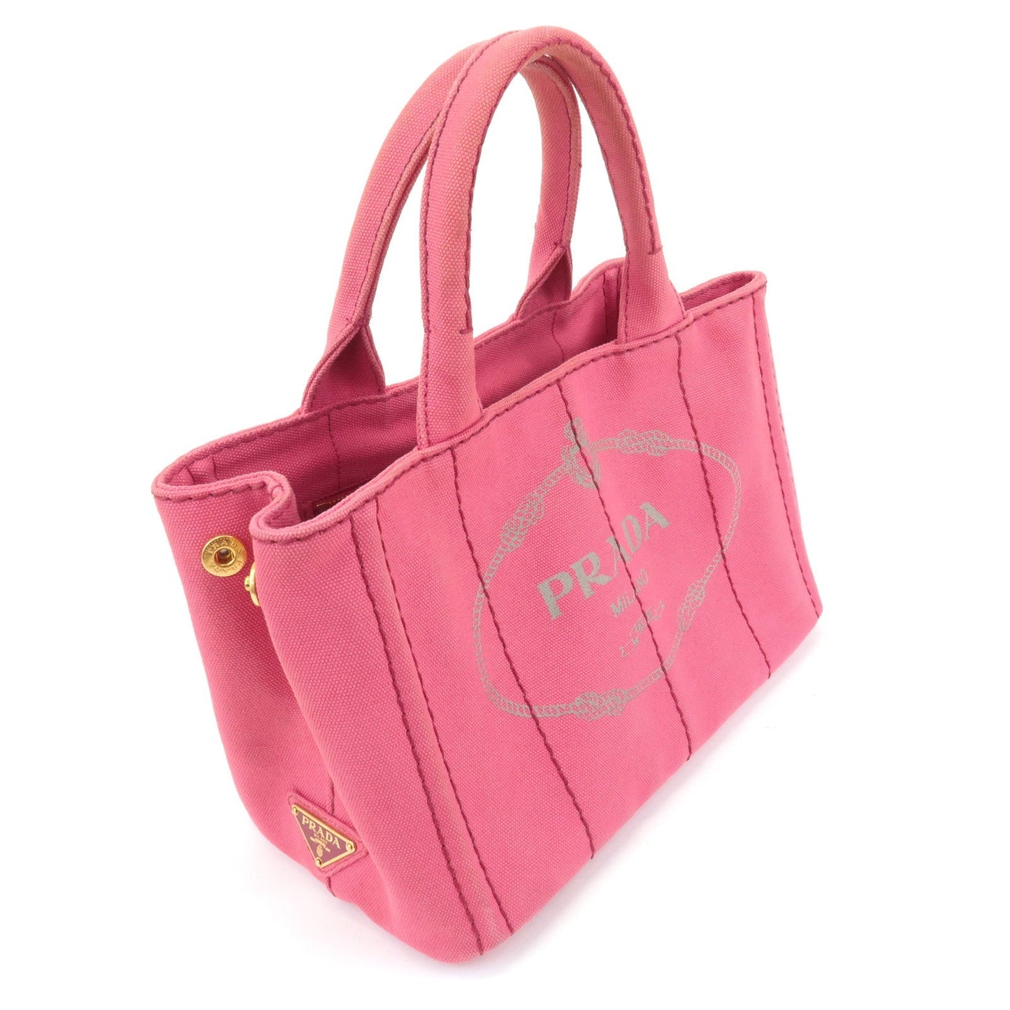 PRADA Canapa Mini Canvas 2Way Hand Bag Shoulder Bag Pink 1BG439  d