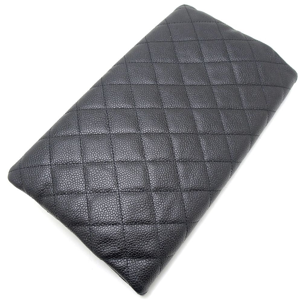 Chanel Clutch Bag Matelasse Caviar Skin Black