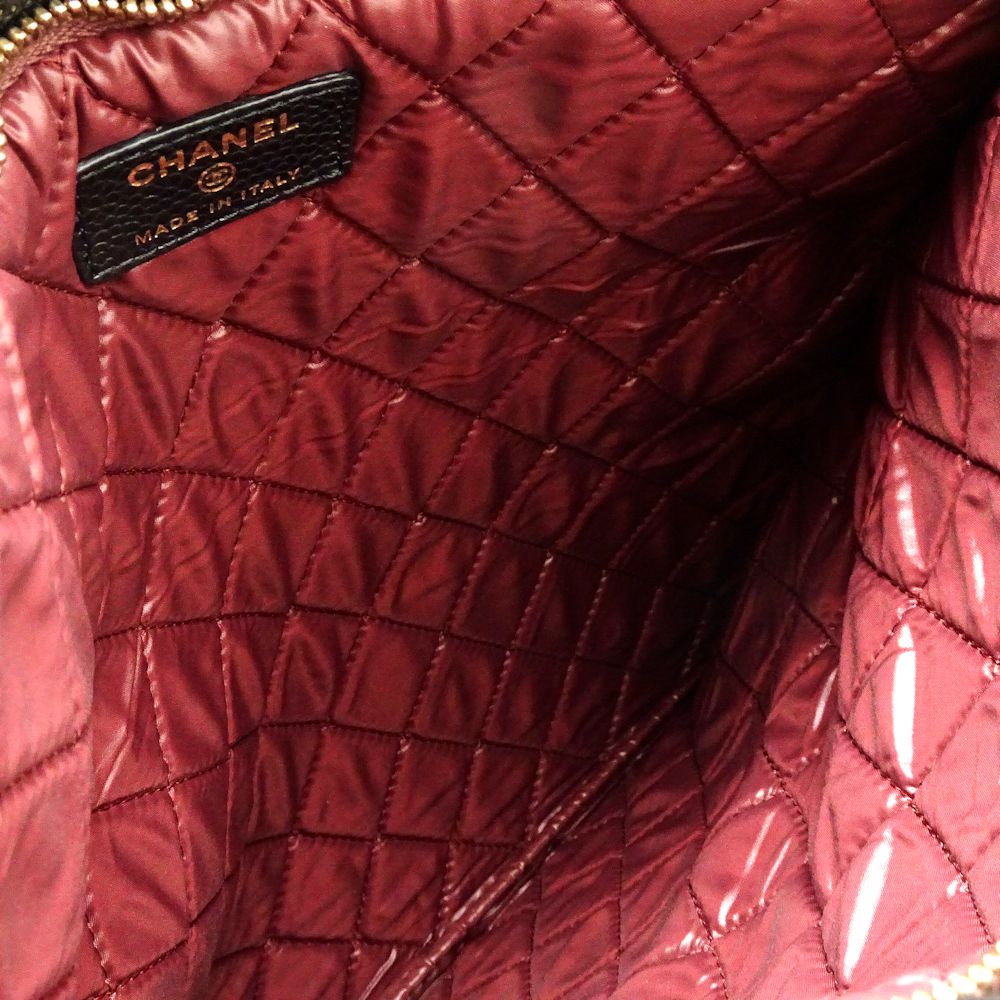 Chanel Clutch Bag Matelasse Caviar Skin Black