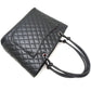 Chanel Large Tote Bag Cambon Line Calf x Patent Leather Black
