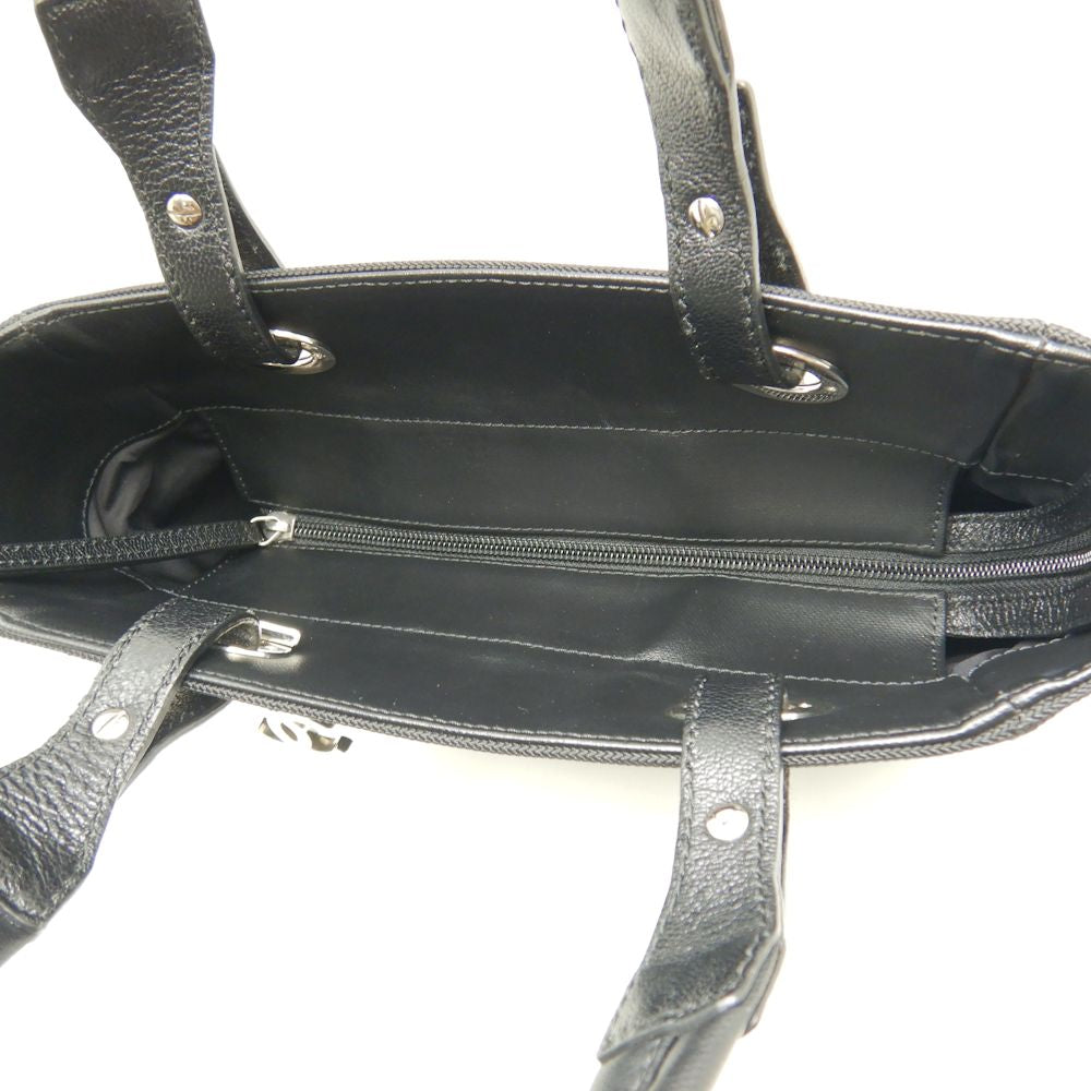 Chanel Paris Biarritz Tote Bag PM PVC Coated Canvas Black