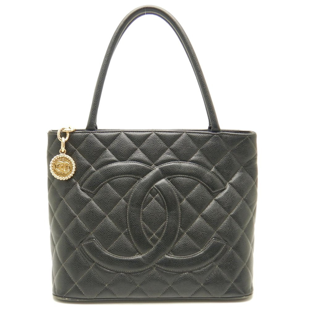 Chanel Reprint Tote Bag Matelasse Caviar Skin Black