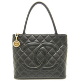 Chanel Reprint Tote Bag Matelasse Caviar Skin Black