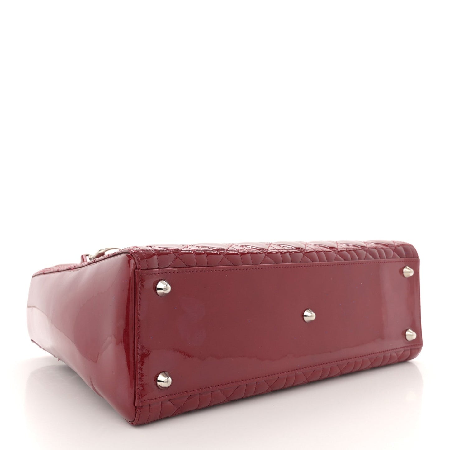 Christian Dior Patent Cannage Large Lady Dior Red