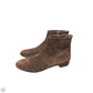 Boots Luxury Designer By Prada In Brown, Size: 9.5