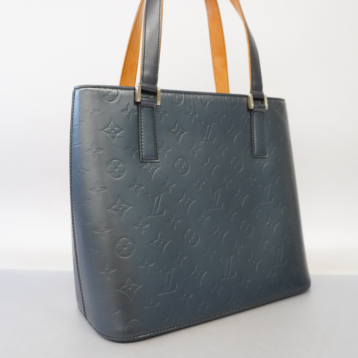 Louis Vuitton Tote Bag Monogram Matte Stockton Blue