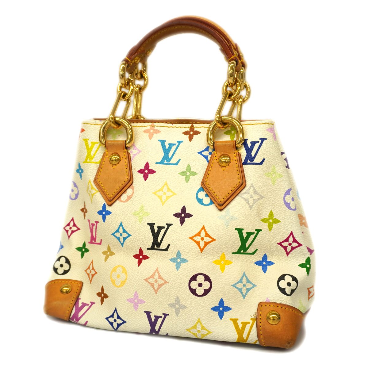 Louis Vuitton Handbag Monogram Multicolor Audra White
