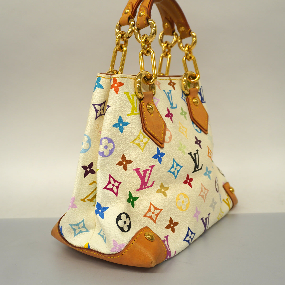 Louis Vuitton Handbag Monogram Multicolor Audra White