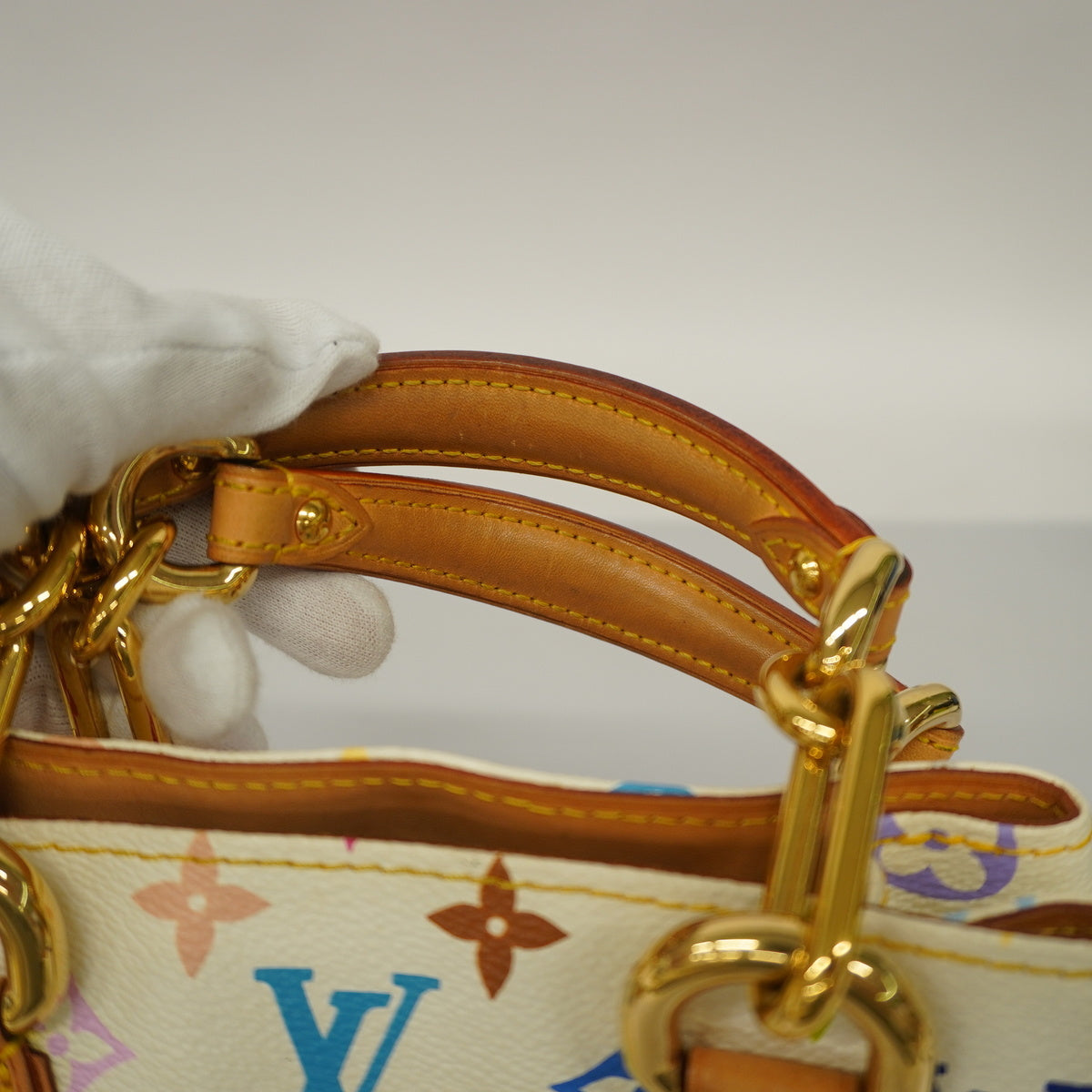 Louis Vuitton Handbag Monogram Multicolor Audra White
