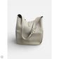 Yves Saint Laurent Large Tan Leather Hobo Shoulder Bag (Le 5 à 7)