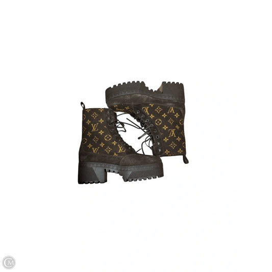 Boots Luxury Designer By Louis Vuitton In Brown