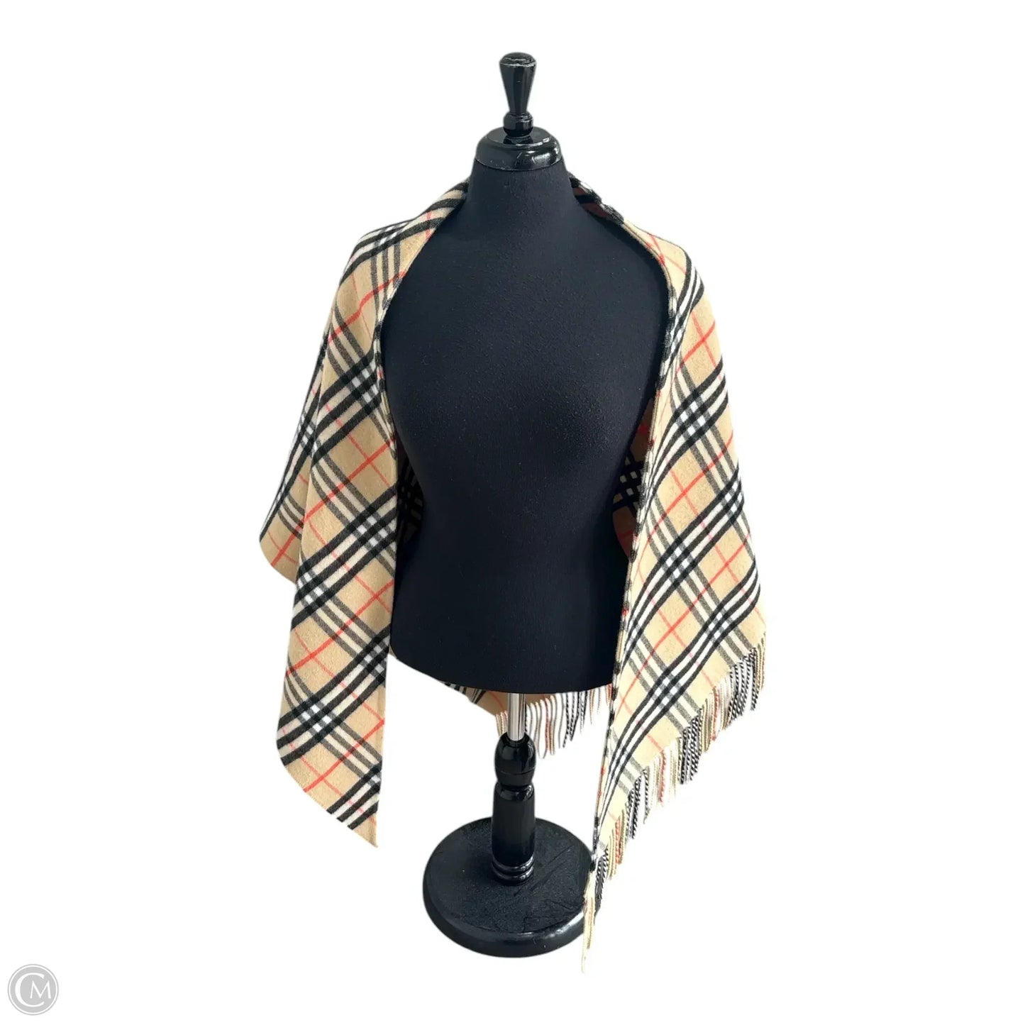 Shawl Luxury Designer By Burberry In Tan, Size: Osfm