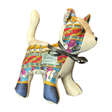 Tassels   Silk Scarf Charming Kitten