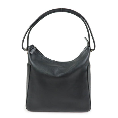 GUCCI Leather Shoulder Bag Hand Bag Black 001?3766