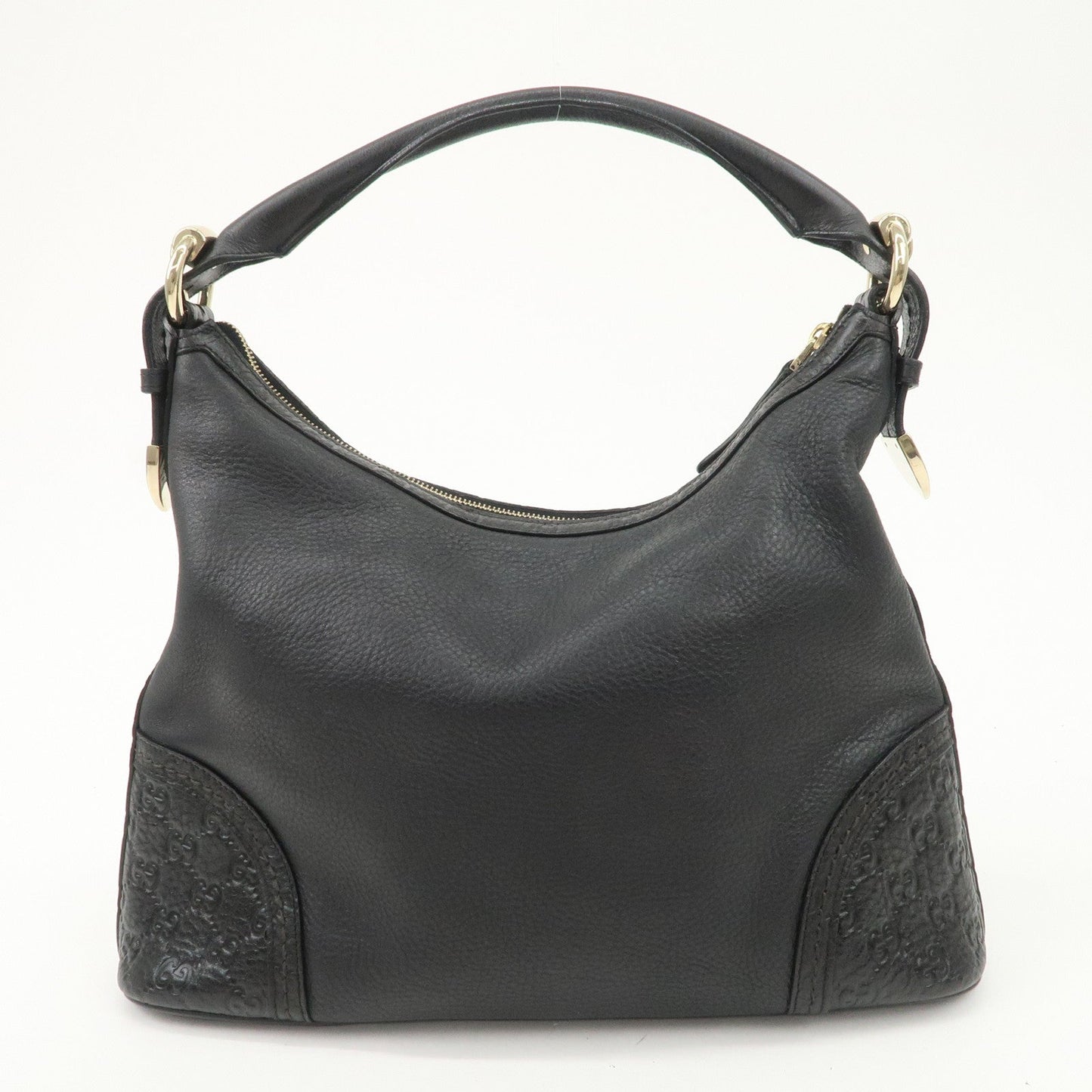 GUCCI Guccissima Leather Shoulder Bag Hand Bag Black 181515  d