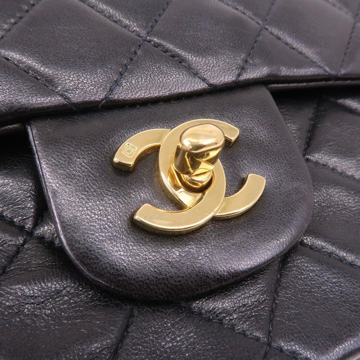 CHANEL Matelasse Lamb Skin 23 Double Flap Shoulder Bag A01113