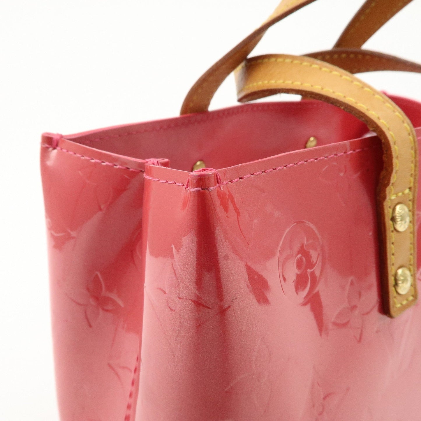 Louis Vuitton Monogram Vernis Lead PM Hand Bag Framboise M9132F