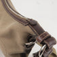 Prada Logo Jacquard Leather Shoulder Bag Beige Brown