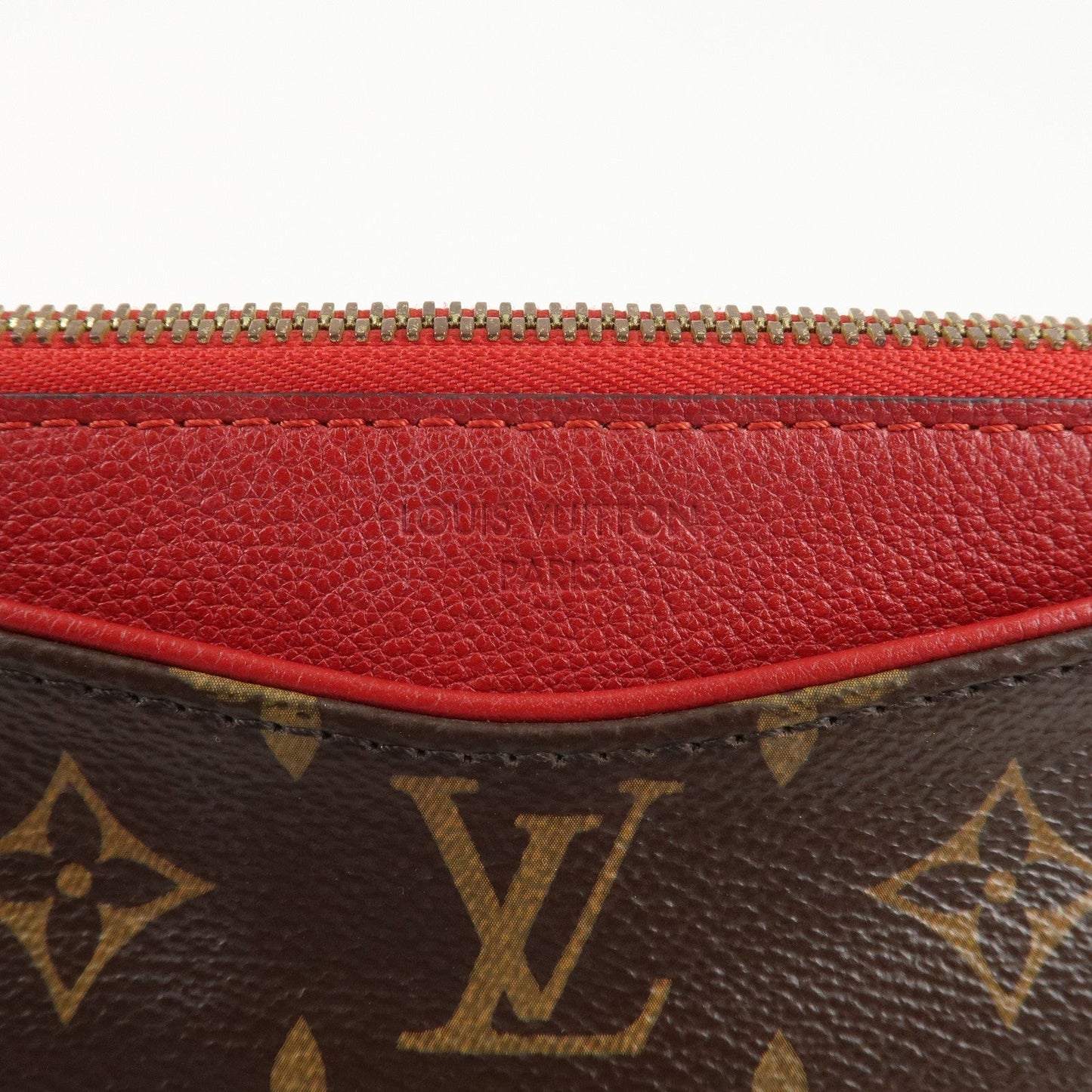 Louis Vuitton Monogram Pallas Beauty Case Brown Red M64123