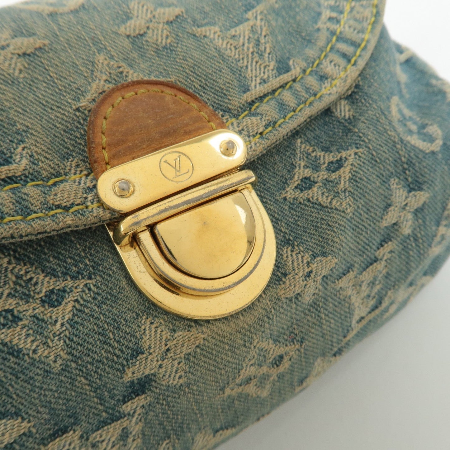 Louis Vuitton Monogram Denim Mini Pleaty Shoulder Bag M95050