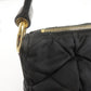 Prada Logo Nylon Enamel Shoulder Bag Hand Bag Black BR3774
