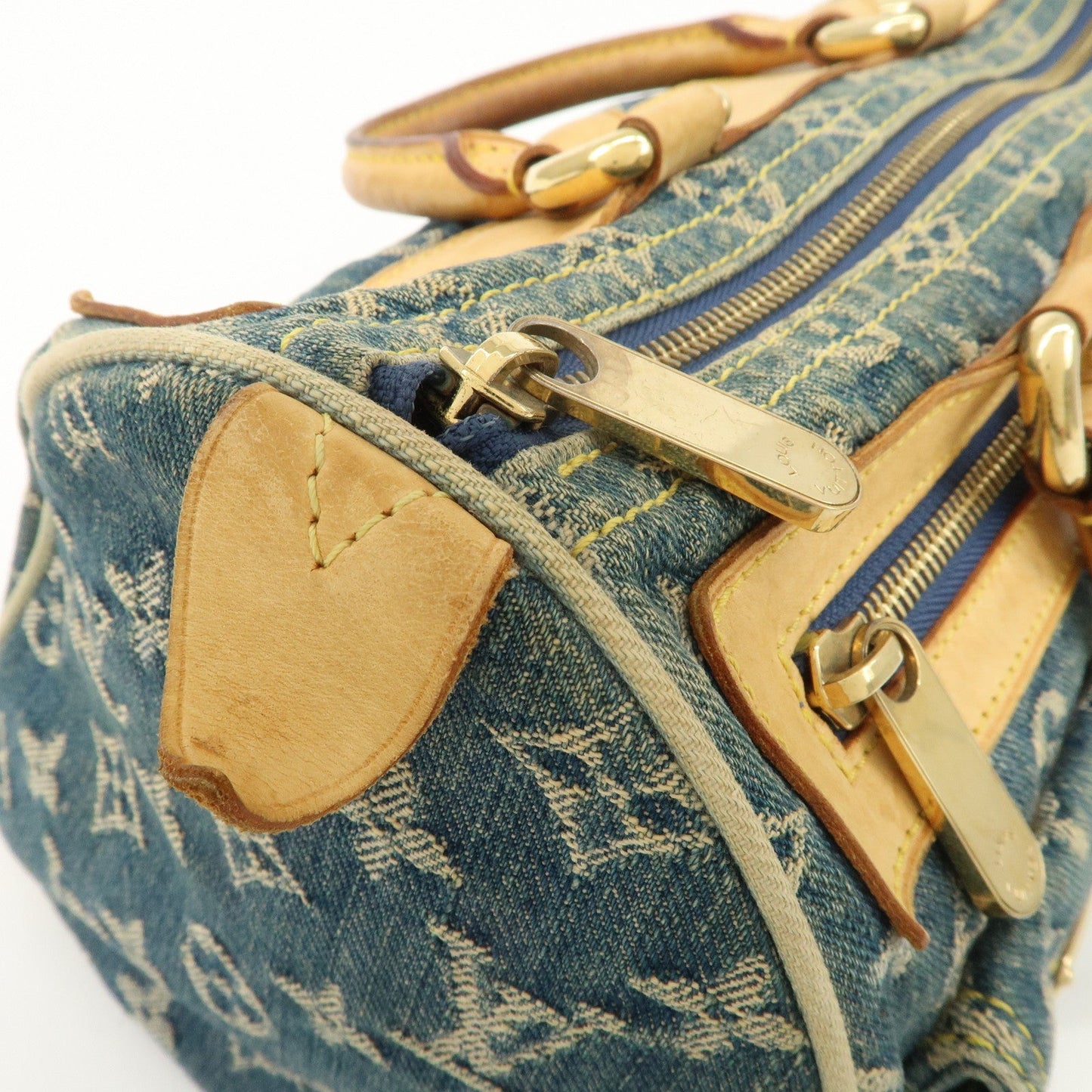 Louis Vuitton Monogram Denim Neo Speedy Boston Bag Blue M95019