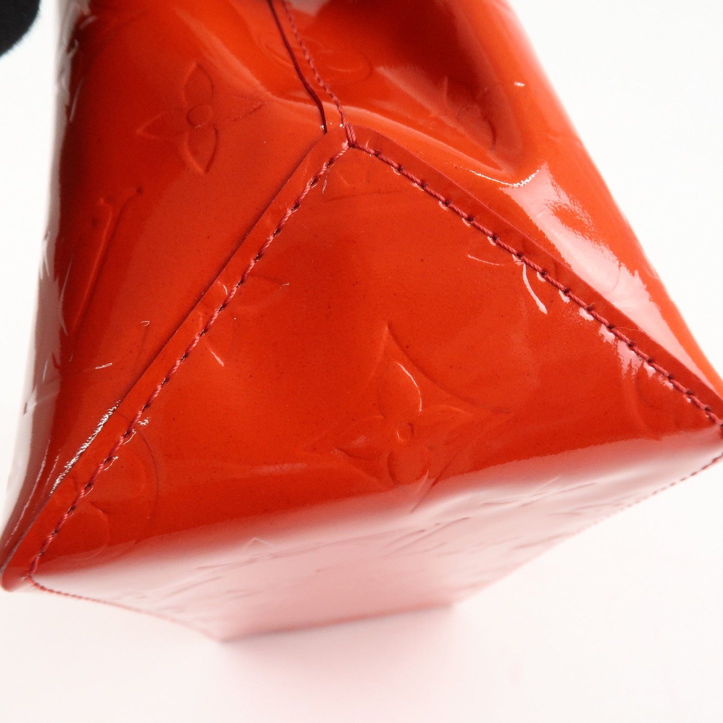 Louis Vuitton Monogram Vernis Lead PM Hand Bag Rouge M91088