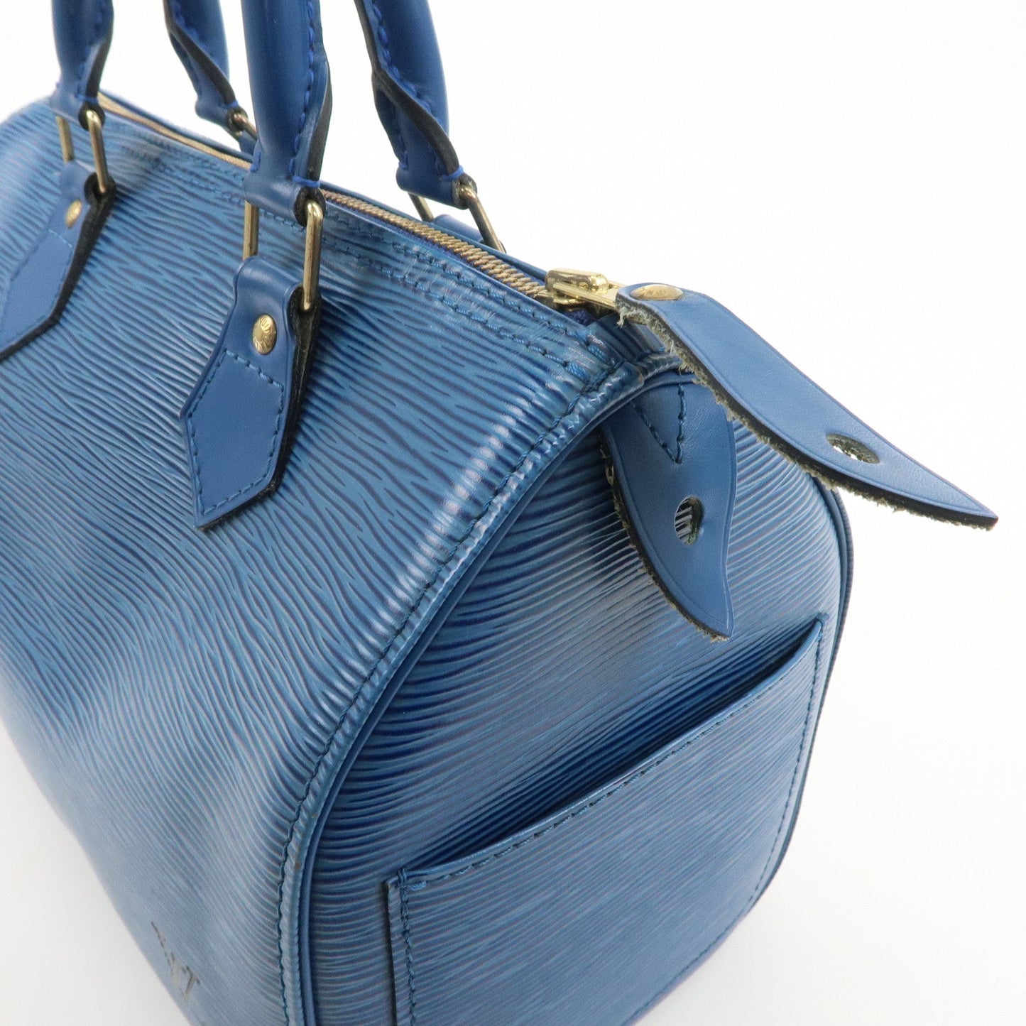 Louis Vuitton Epi Speedy 30 Hand Bag Boston Bag Blue M43005