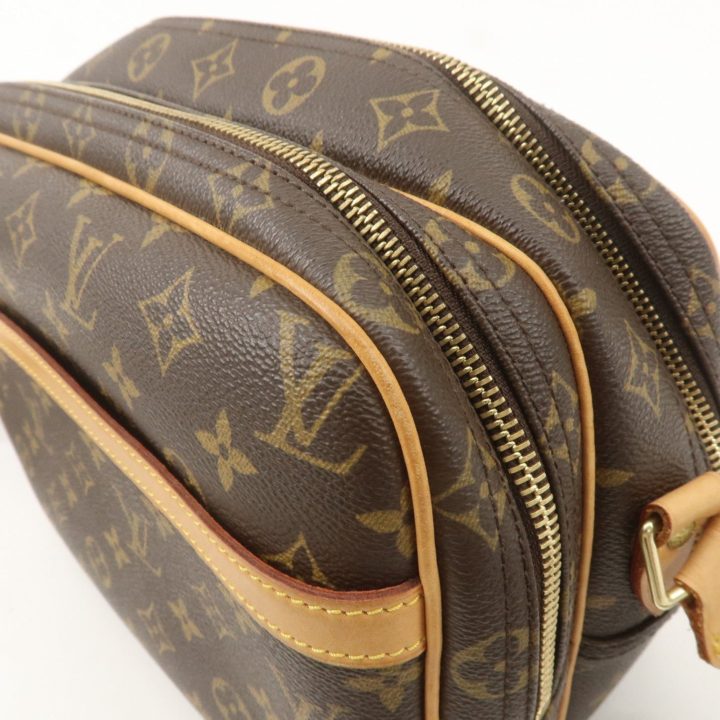 Louis Vuitton Monogram Reporter PM Shoulder Bag Brown M45254