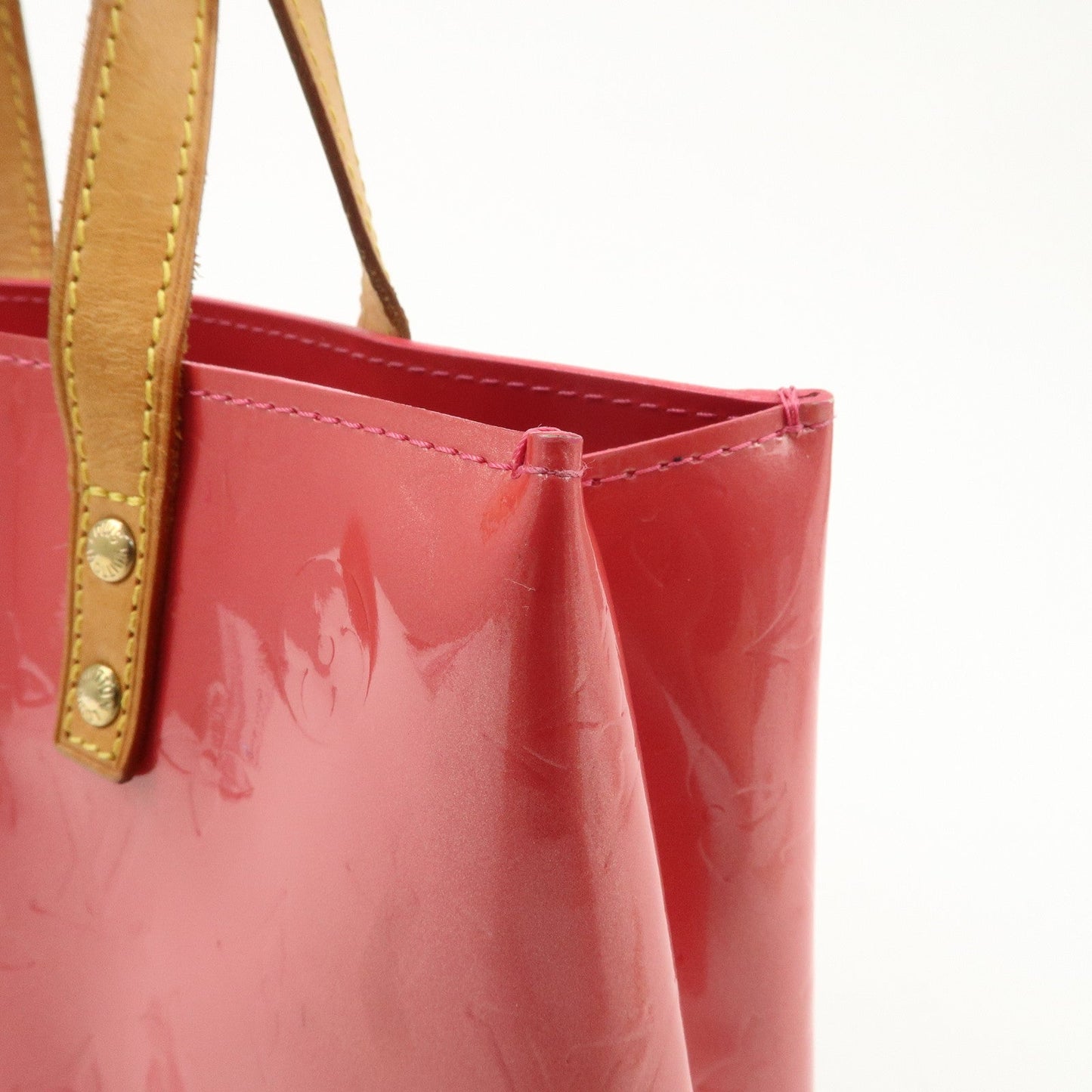 Louis Vuitton Monogram Vernis Lead PM Hand Bag Framboise M9132F