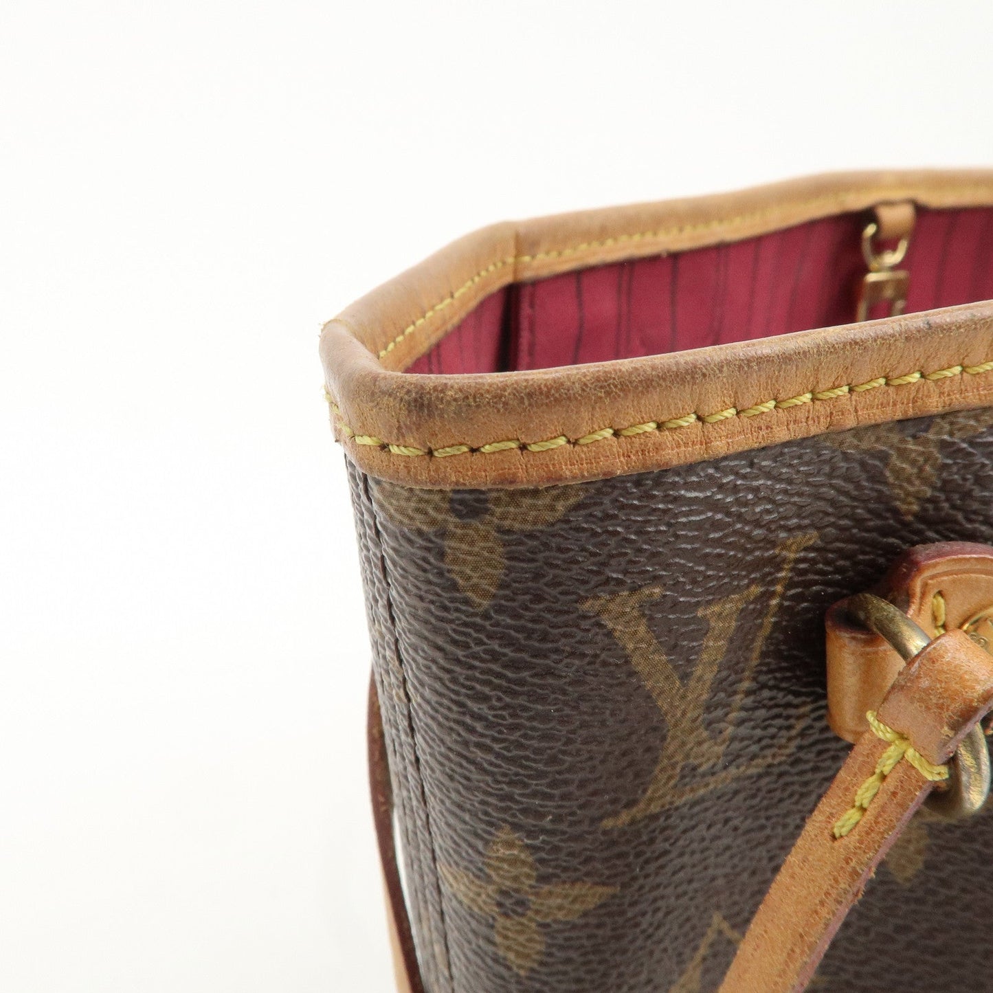 Louis Vuitton Monogram Neverfull PM Tote Bag Fuchsia M41001