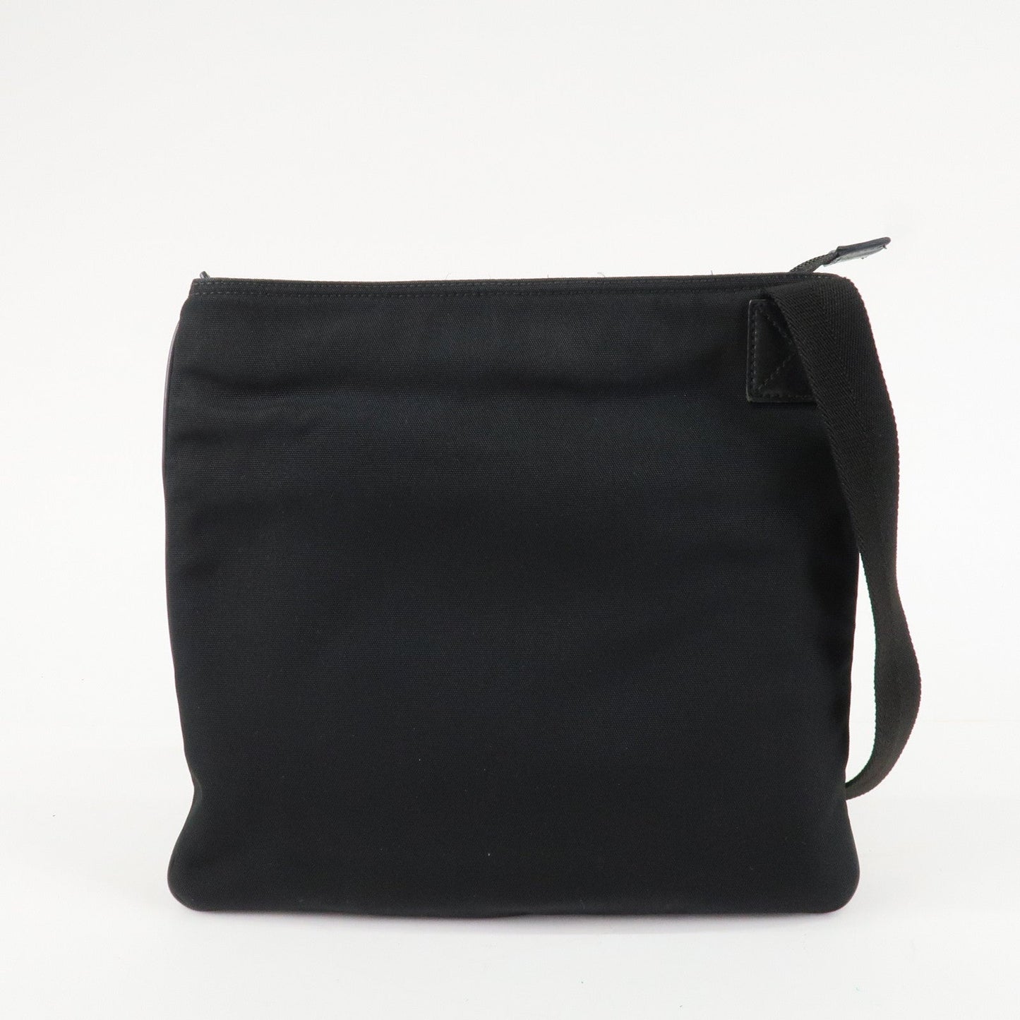 GUCCI Leather Nylon Shoulder Bag Black 141626  d