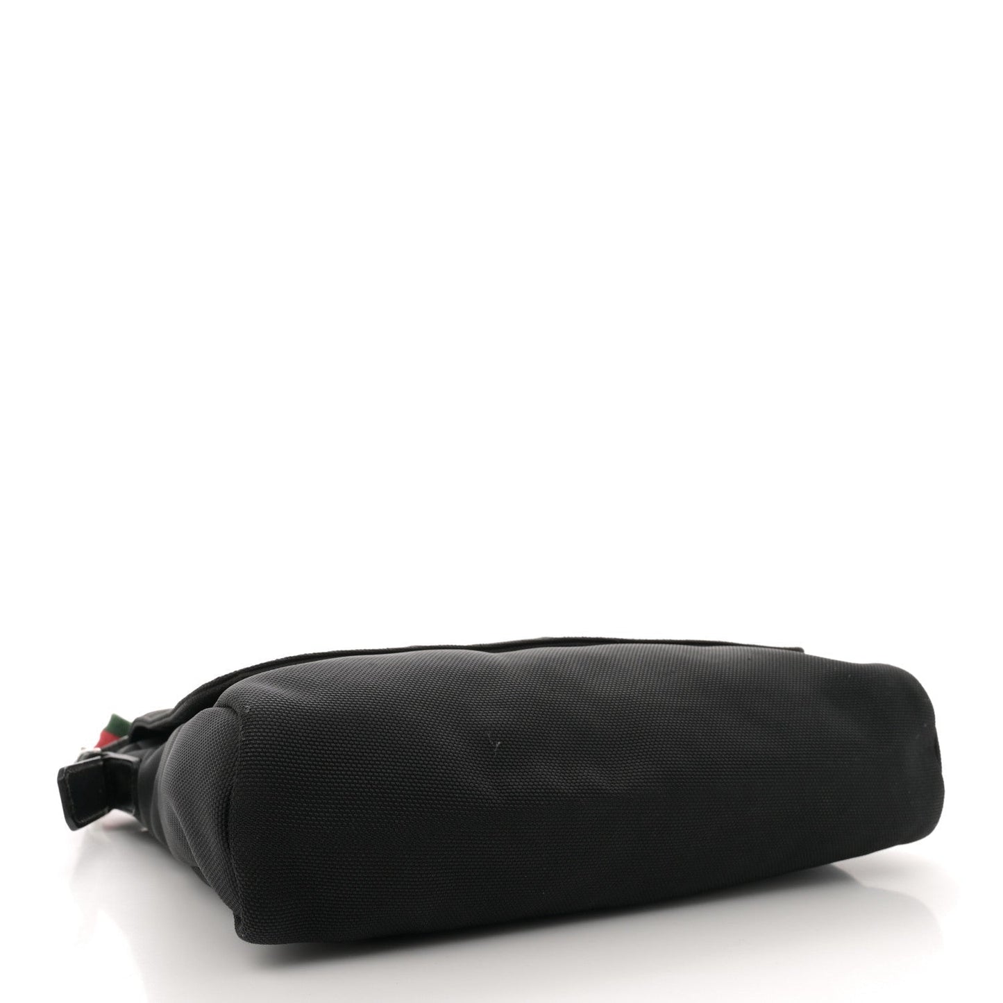 Amelia Techno Canvas Web Large Flap Messenger Bag Black