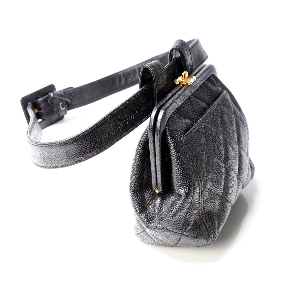 Chanel Kisslock   Bum Caviar Bag