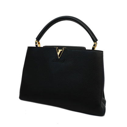 Louis Vuitton Handbag Taurillon Capucines MM Black