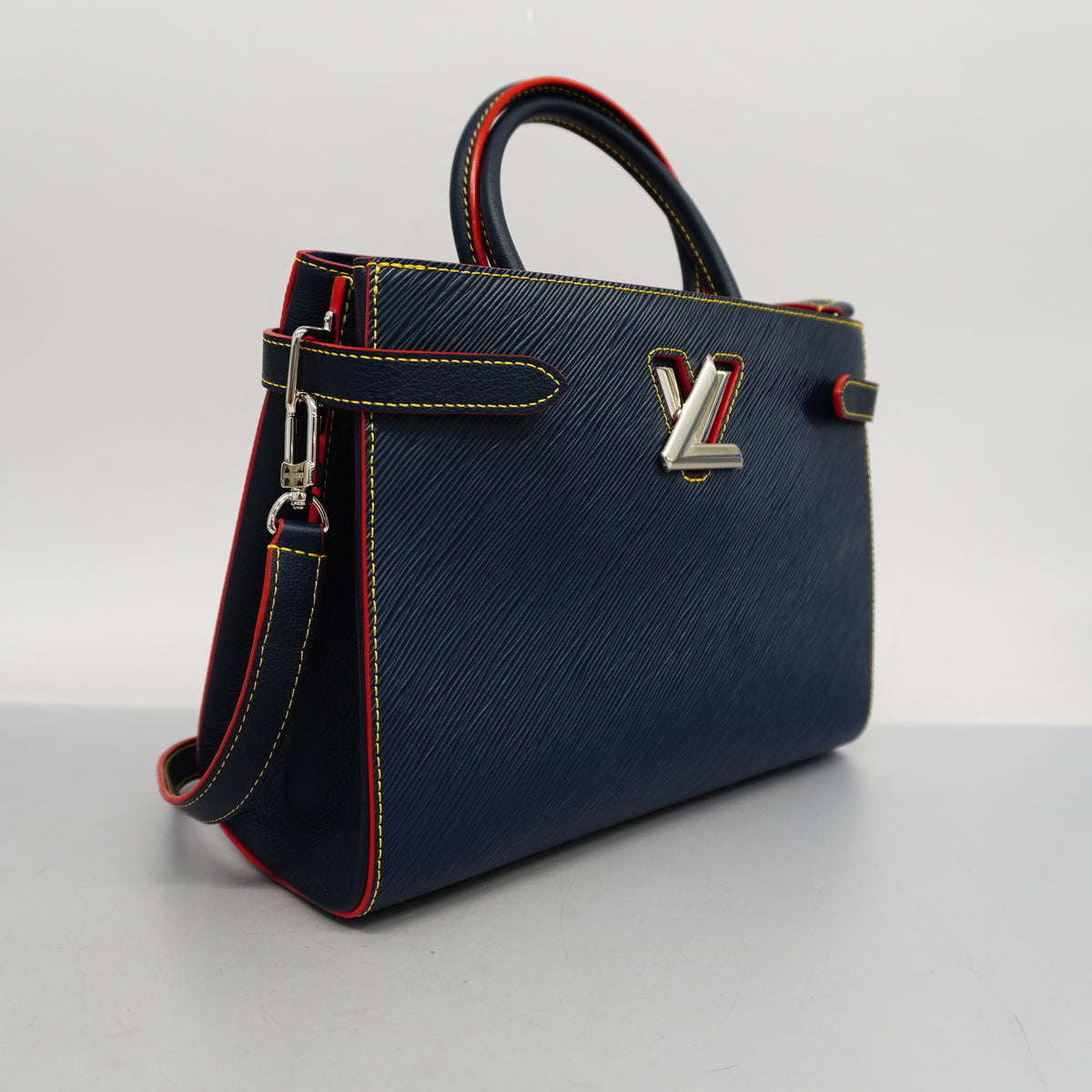 Louis Vuitton 2Way Shoulder Bag Epi Twist Tote Andigo Blue