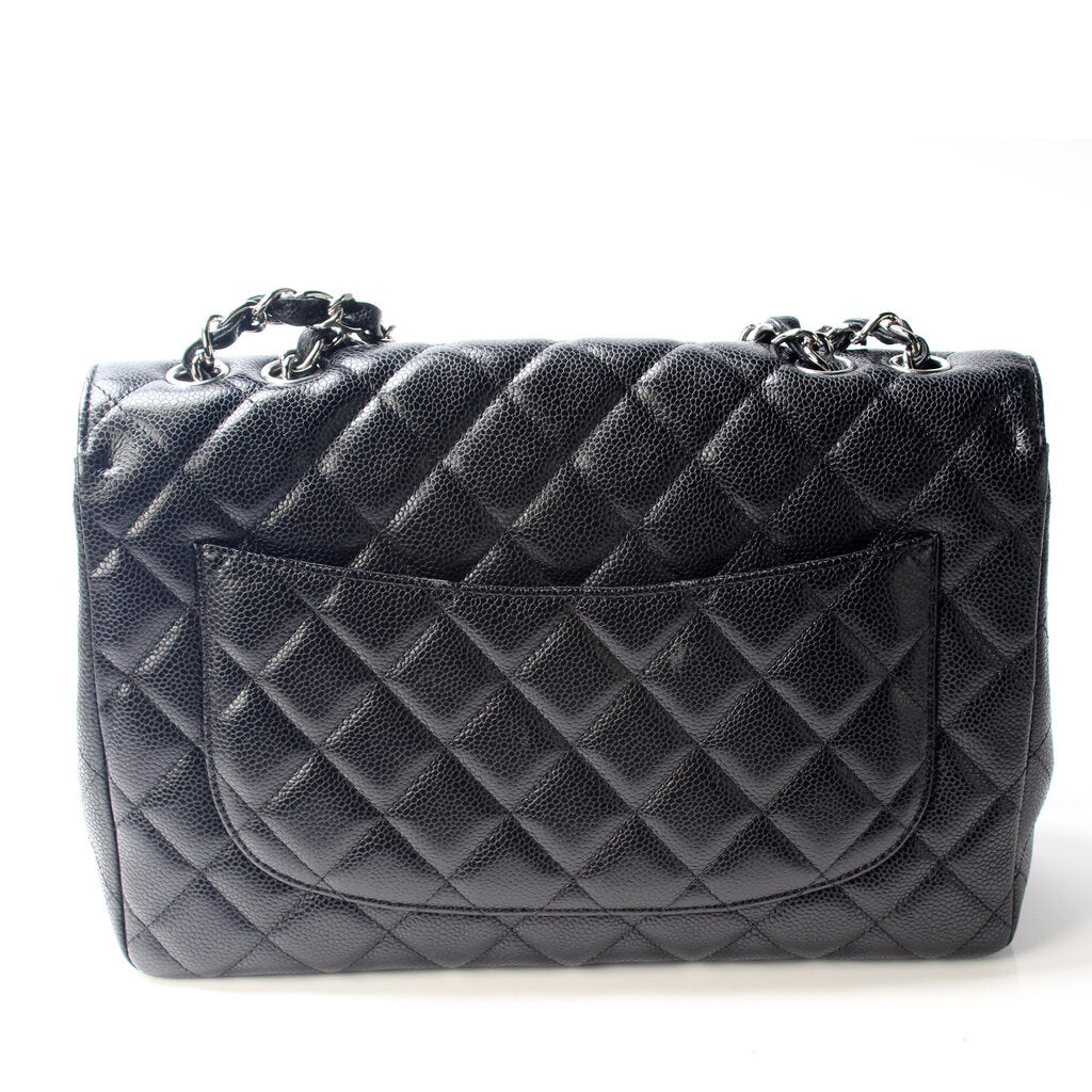Chanel Classic Flap Jumbo Caviar Bag