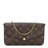 Louis Vuitton Monogram Pochette Felicie Chain Wallet Fuchsia