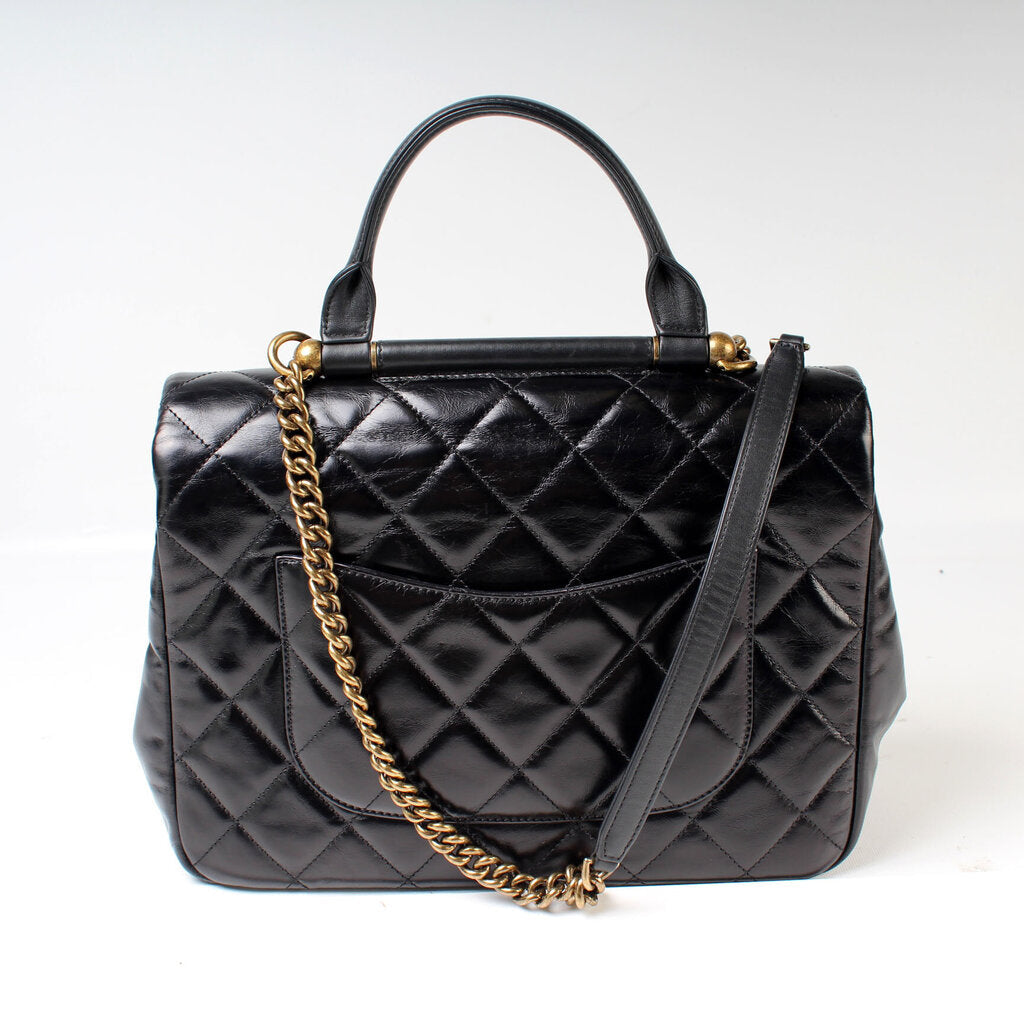 Chanel Gold Bar Top Handle Flap 23M Bag