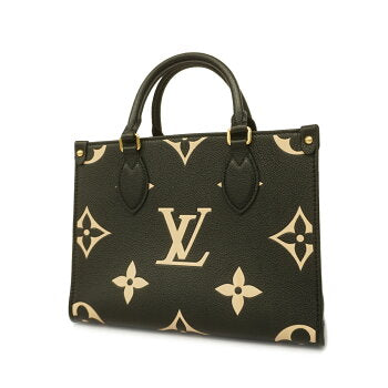 Louis Vuitton Bicolor Monogram Implant On The Go PM Handbag Black