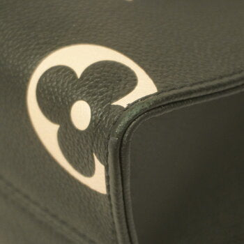 Louis Vuitton Bicolor Monogram Implant On The Go PM Handbag Black