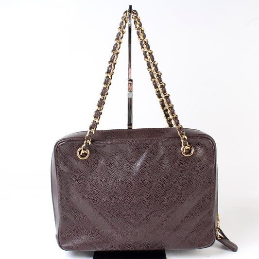Chanel CC Chevron Pocket Camera Caviar 6M Bag