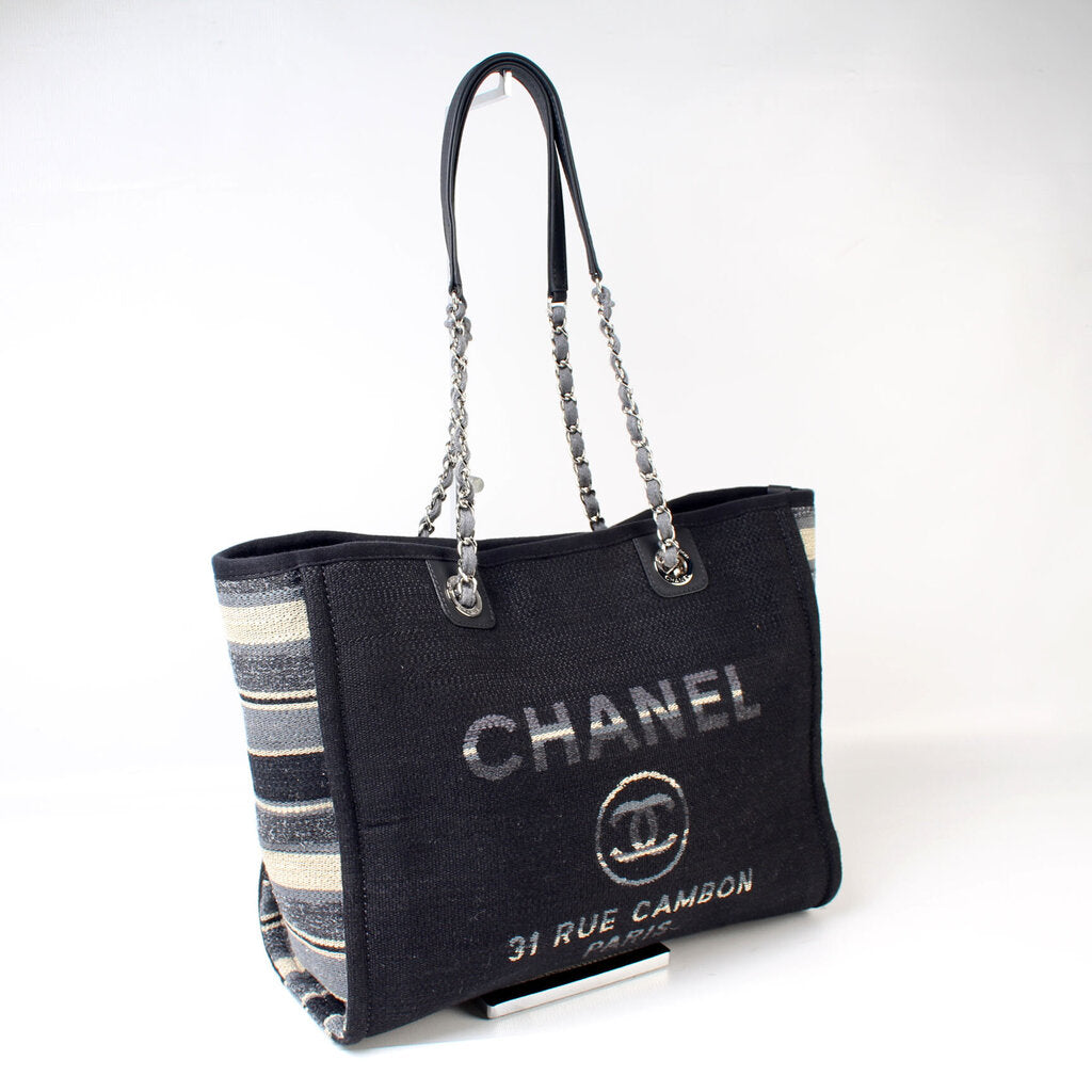 Chanel Deauville Canvas Tote Small 26M Bag