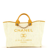 CHANEL Deauville Tote Raffia Medium